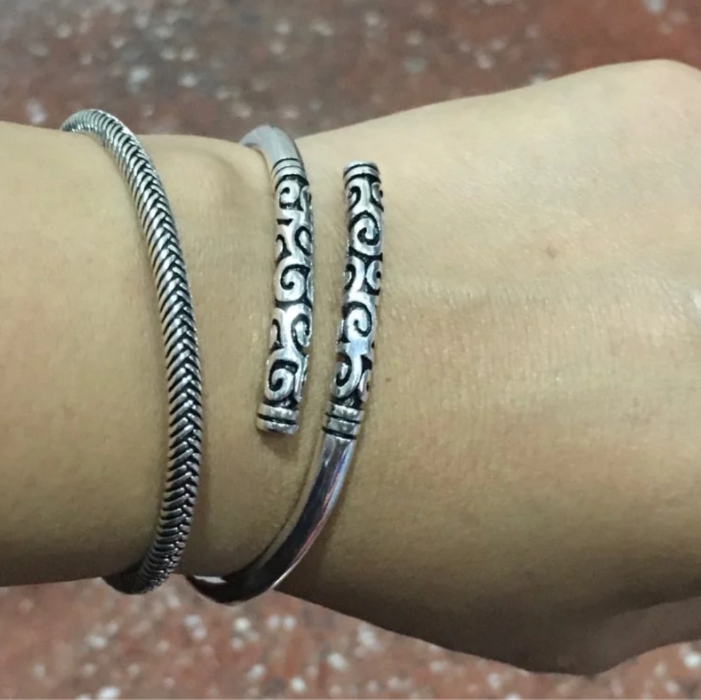 NEW Small Woven 925 Sterling Silver Bracelet - Picture 11 of 15